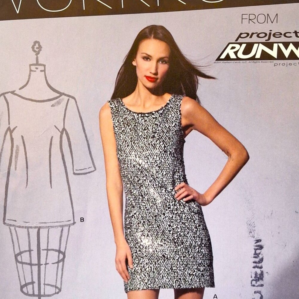 SEWING Y2K PATTERN Size 8-18 Project Runway SLIP DRESS - New Look 6049 – UNCUT